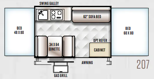 Forest River Flagstaff MAC 207 floor plan