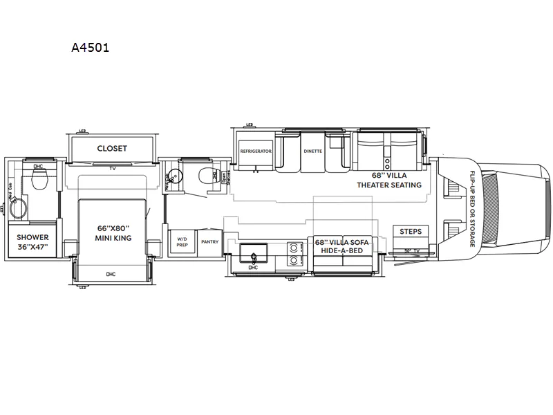 2027 ShowHauler Adventure A4501 - Floor plan