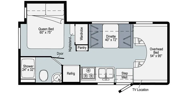 Winnebago Outlook 22C floor plan