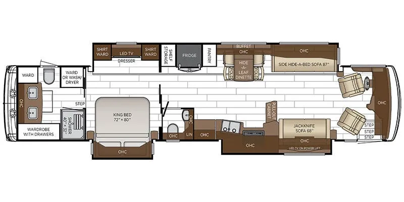 Newmar Dutch Star 4325 floor plan