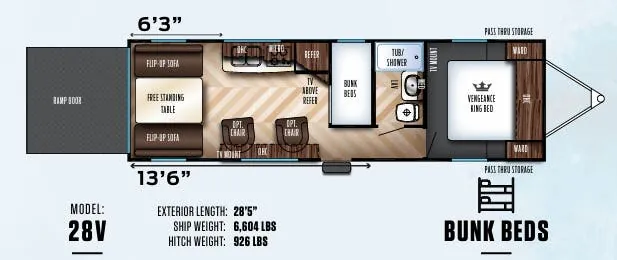 Forest River Vengeance 28V floor plan