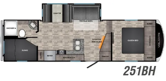 CrossRoads Volante 251BH floor plan
