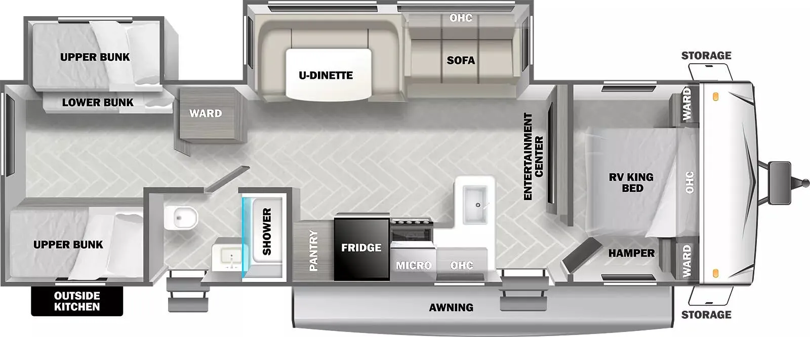 Forest River EVO T3250 floor plan