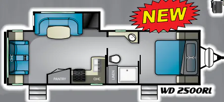 Heartland Wilderness 2500 RL floor plan