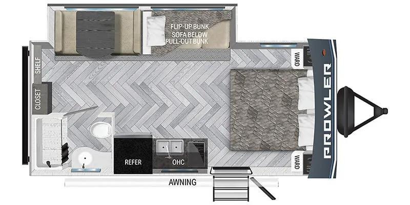 2023 Heartland Prowler 182SSX - Floor plan
