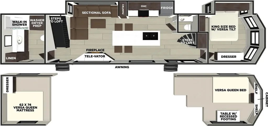 2026 Forest River Wildwood Lodge 44ZEN floor plan