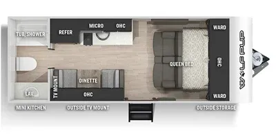 2022 Cherokee WOLF PUP 16FQBL - Floor plan