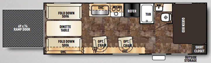 Forest River Cherokee Grey Wolf 25RR floor plan