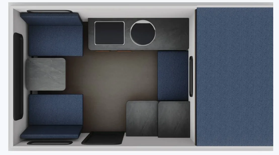Four Wheel Camper Grandby FLATBED floor plan