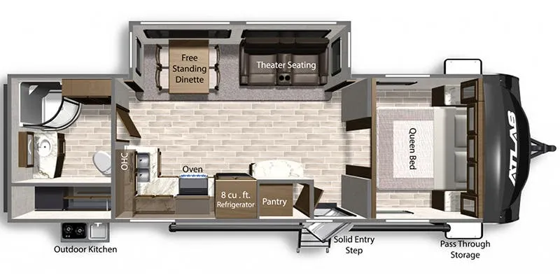 2020 Dutchmen Atlas 2732RB - Floor plan