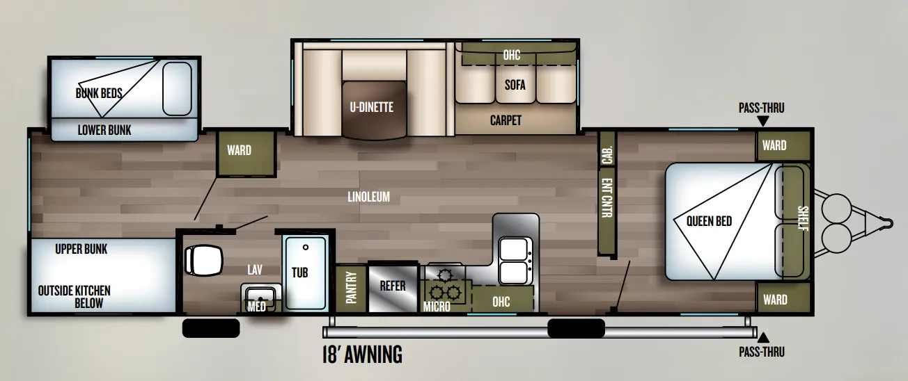 Forest River Wildwood 32BHDS floor plan