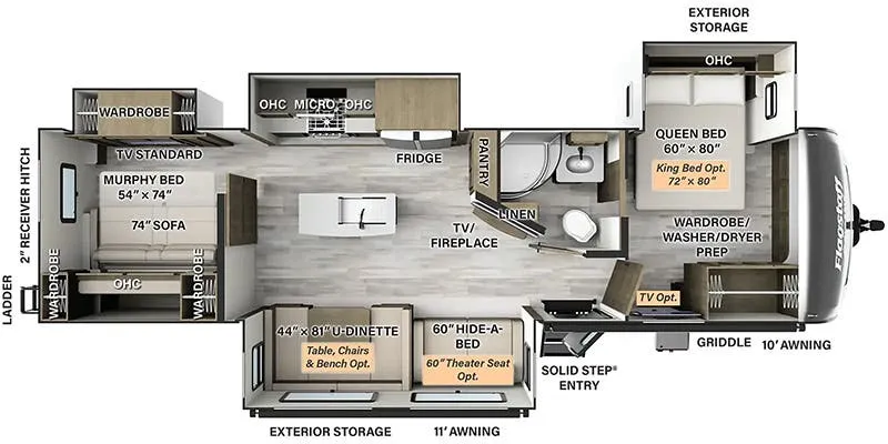 Forest River Flagstaff Classic 832DBS floor plan