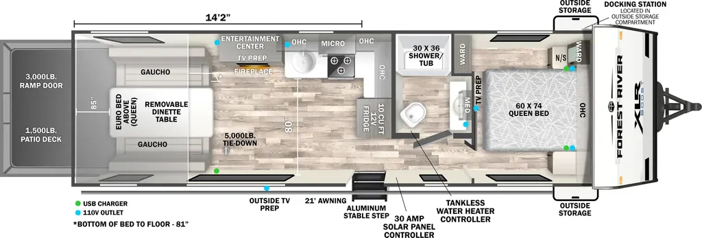 2026 Forest River XLR Boost 2714B floor plan