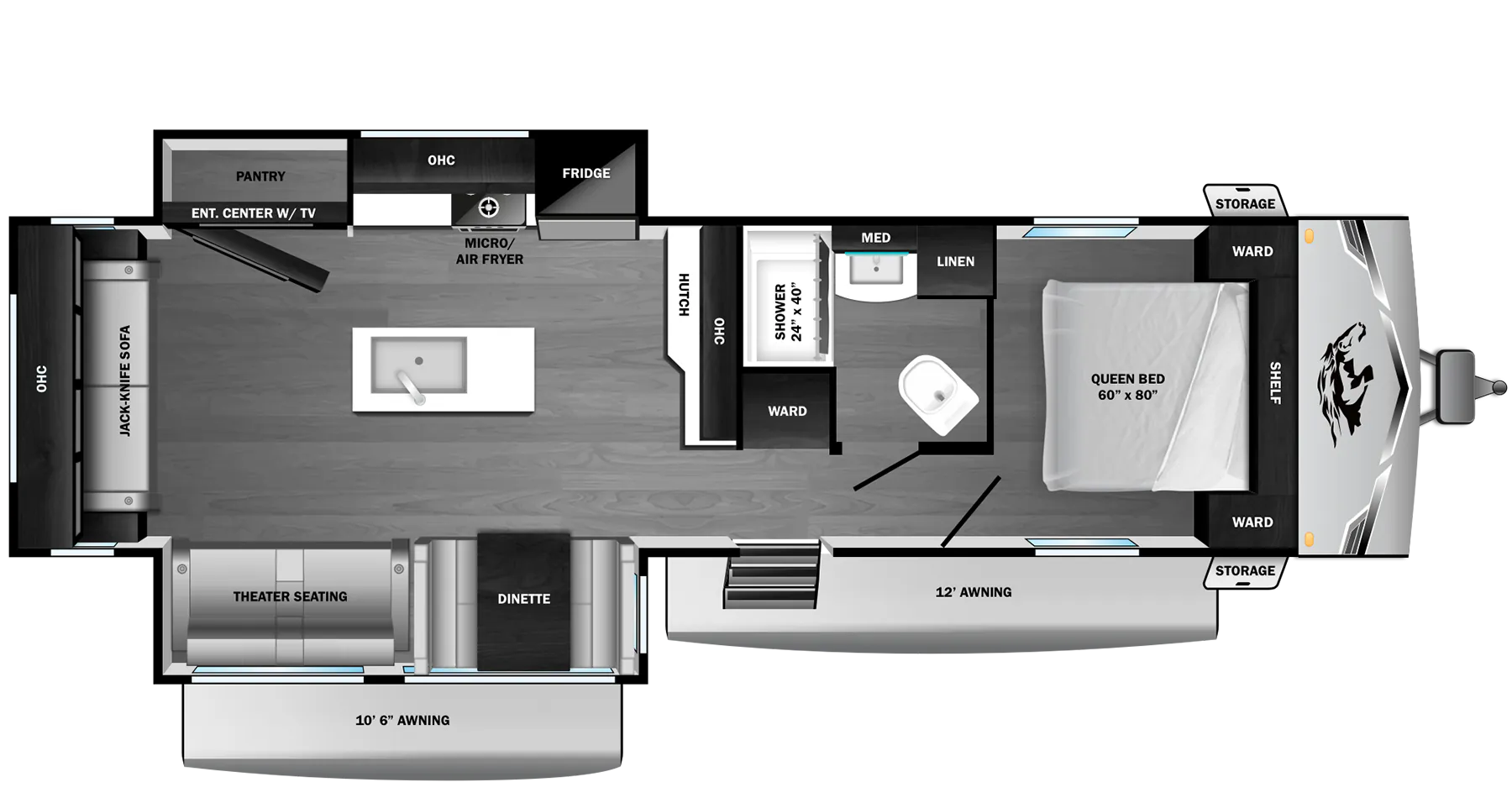 Highland Ridge Open Range Colt 28RLD floor plan