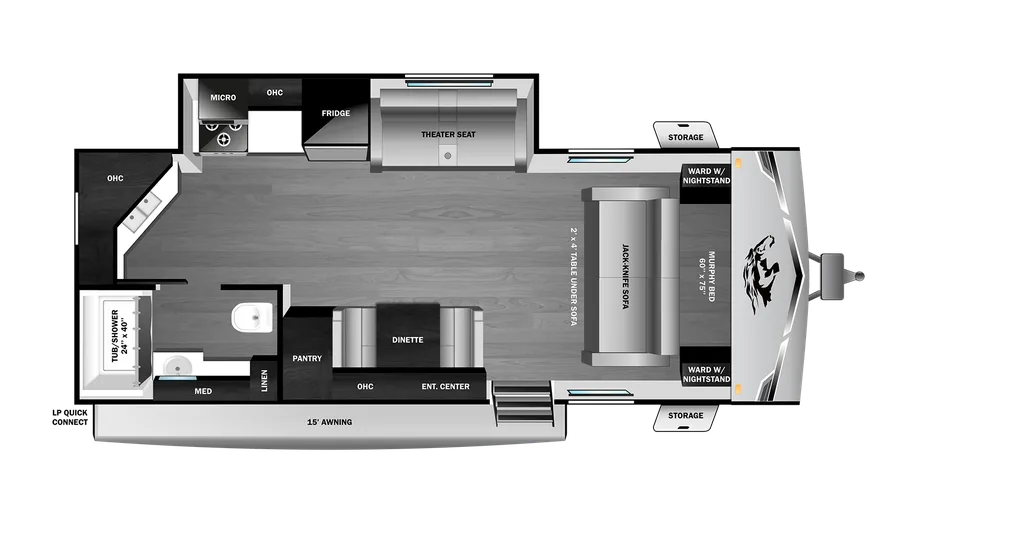 2026 Highland Ridge Range Lite 211RKM floor plan