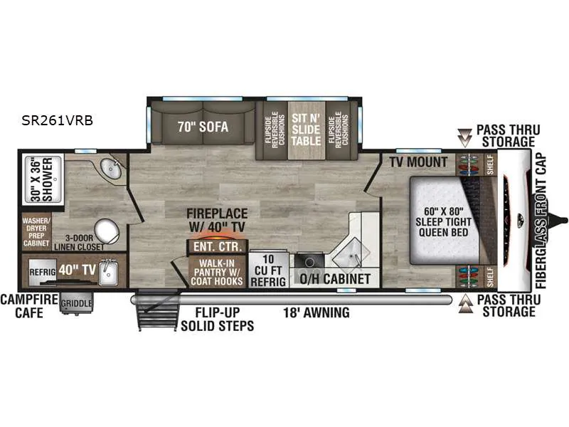 2026 Venture RV Stratus SR261VRB — Floor plan