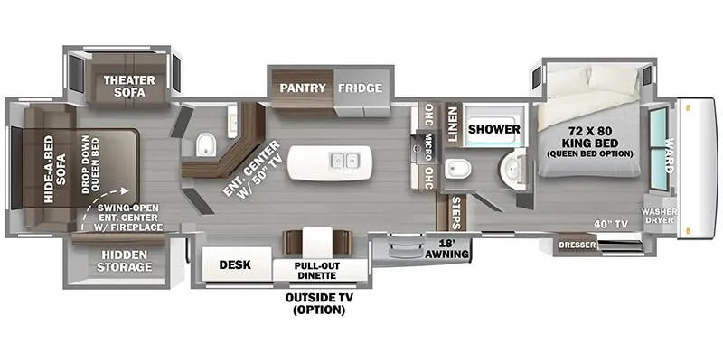 2025 Forest River RiverStone 442MC floor plan