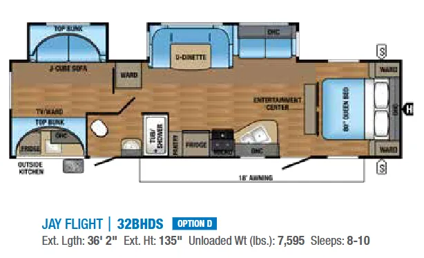 Jayco Jay Flight 32BHDS floor plan