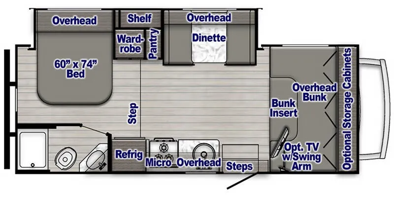 Gulf Stream Conquest Class C 6245 floor plan