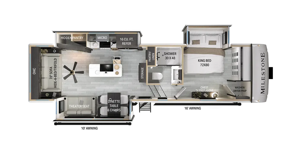 2026 Heartland Milestone 31RL floor plan