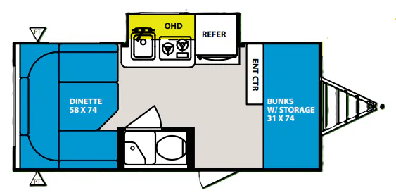Forest River R-Pod RP-176 floor plan