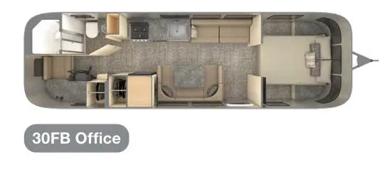 Airstream Flying Cloud 30FB Office floor plan