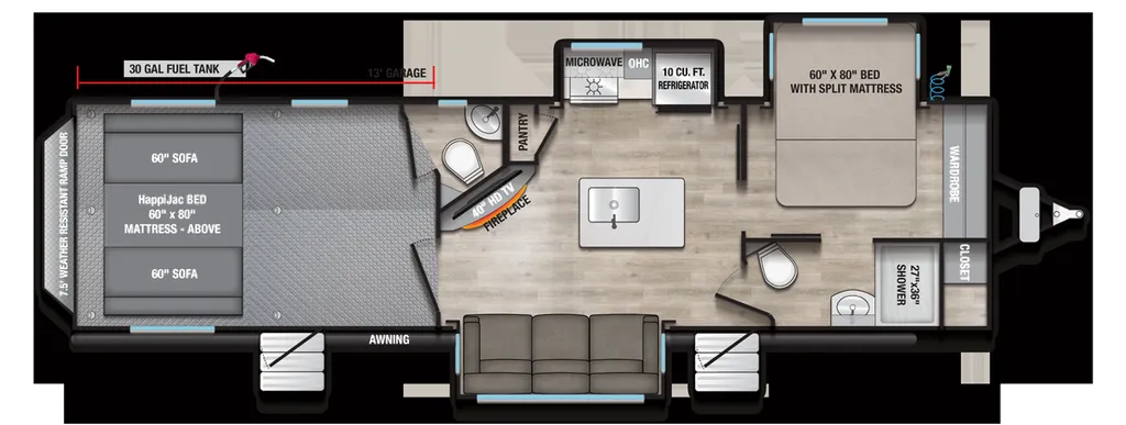 2026 Alliance RV Valor 32T13 floor plan