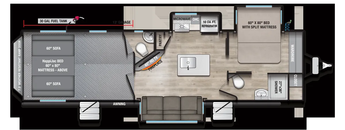 Alliance RV Valor 32T13 floor plan