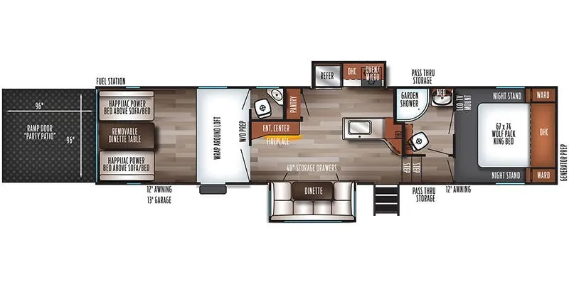 2017 Forest River Cherokee Wolf Pack 325PACK13 - Floor plan