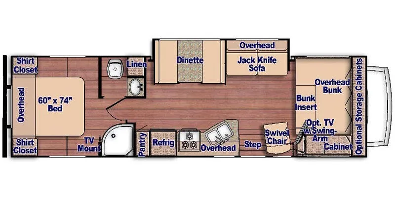Gulf Stream Conquest Class C 6316 floor plan