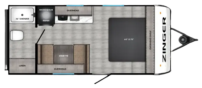 2026 CrossRoads Zinger Lite Mini 18RB - Floor plan