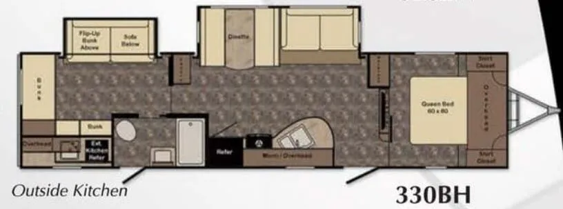 CrossRoads Sunset Trail Super Lite 330BH floor plan