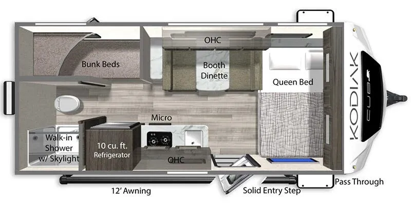 Dutchmen Kodiak Cub 162BH floor plan
