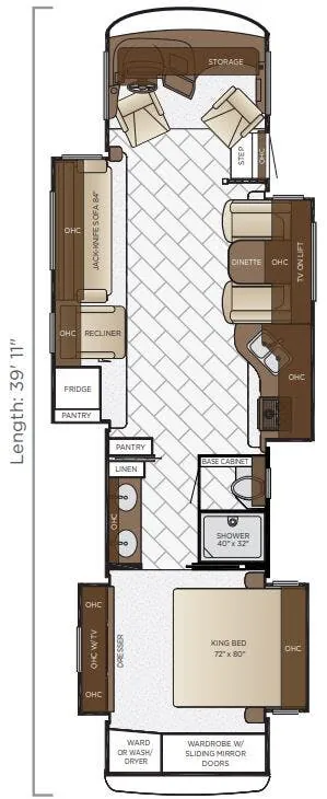 Newmar Canyon Star 3901 floor plan