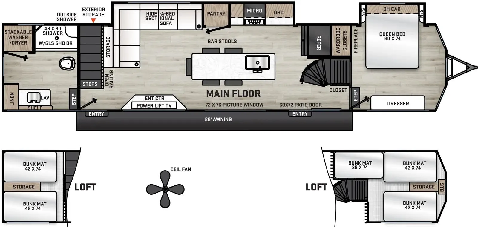 2026 Forest River Aurora Destination 42CONDO - Floor plan