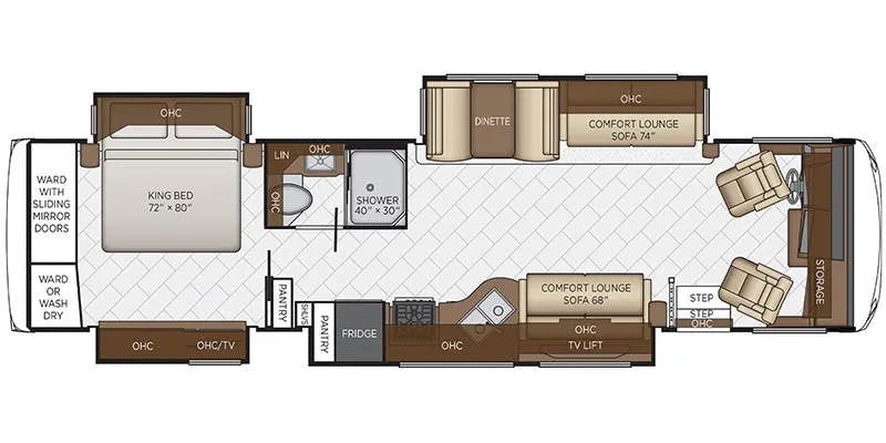 Newmar Canyon Star 3722 floor plan