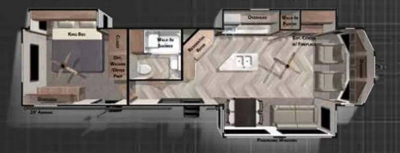 Forest River Wildwood Lodge 393FLT floor plan