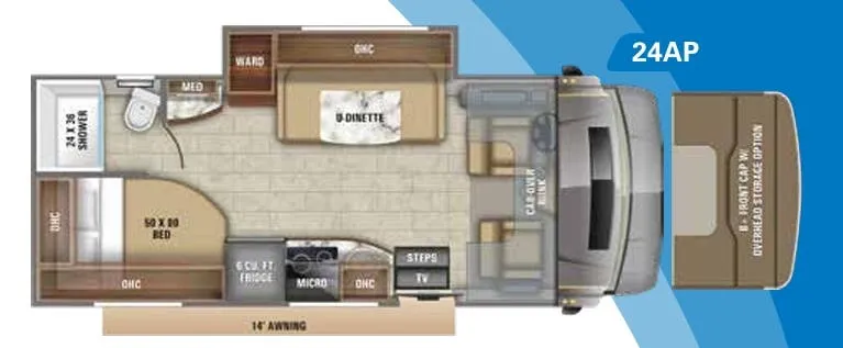 Jayco Melbourne Prestige 24AP floor plan