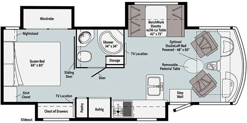 Winnebago Adventurer 27N floor plan