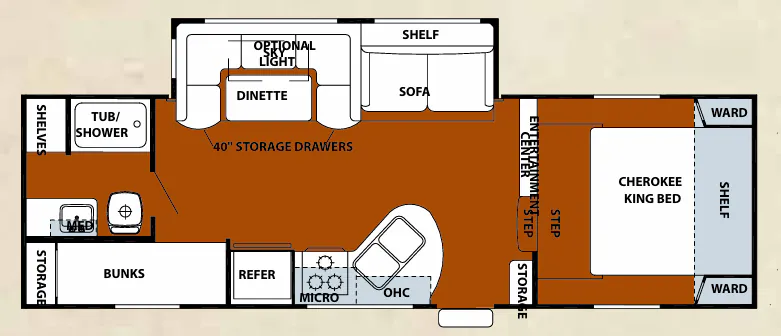 Forest River Cherokee 235B floor plan