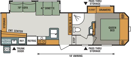 K-Z Sportsmen 262RLK floor plan