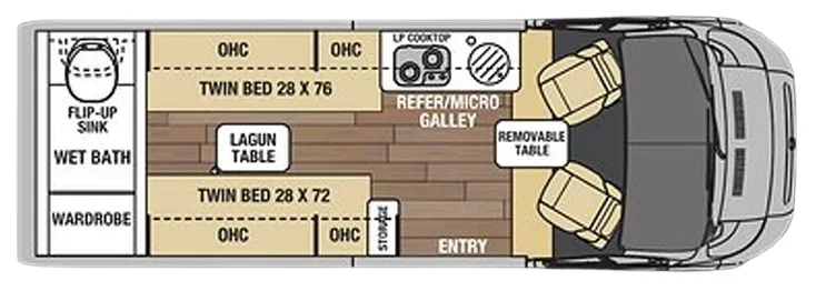 Coachmen Nova 20RB floor plan