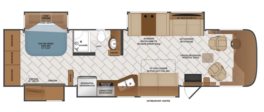 Fleetwood Pace Arrow 35QS floor plan
