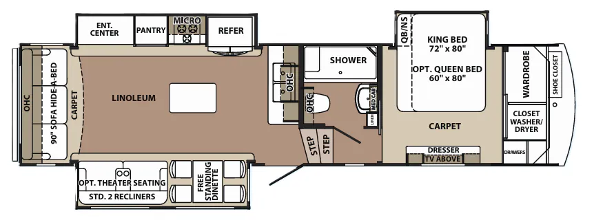 Forest River Blue Ridge 3045RL floor plan