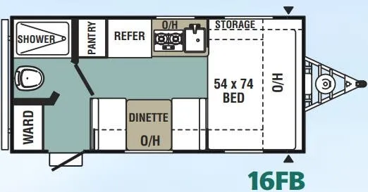 Forest River Viking 16FB floor plan
