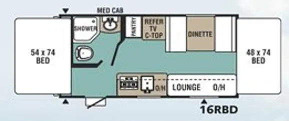 Forest River Viking 16RBD floor plan