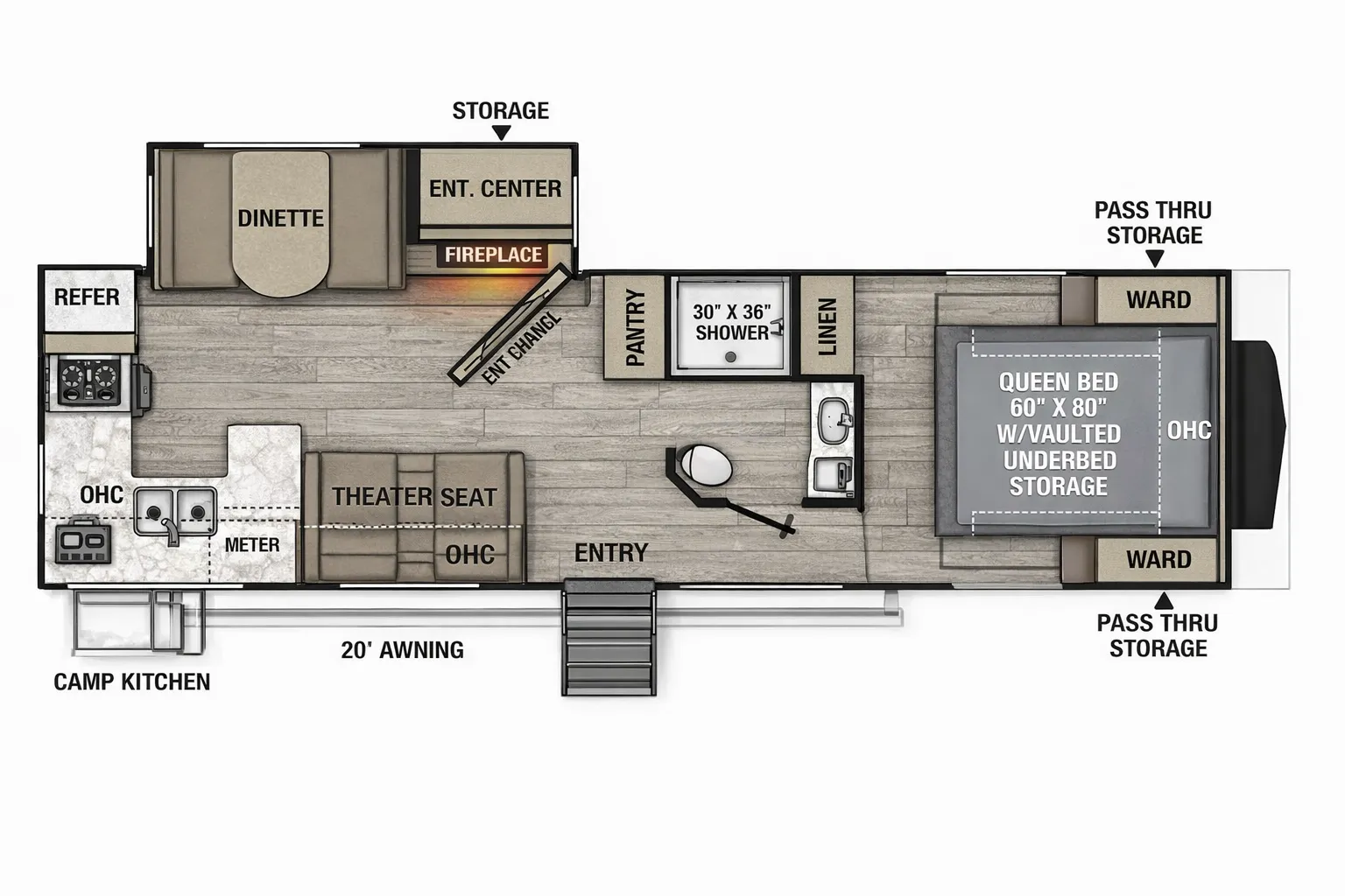 Coachmen Freedom Express Ultra Lite 274RKS floor plan