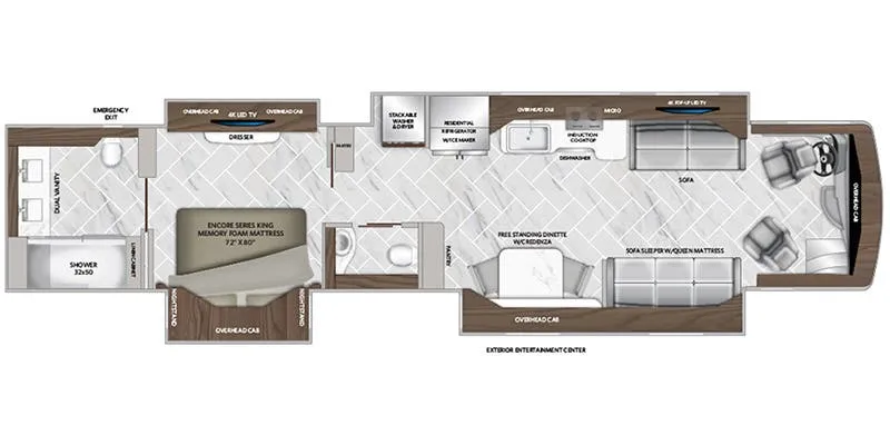 American Coach American Eagle 45G floor plan