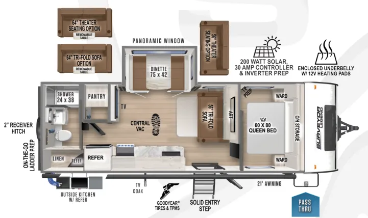 2024 Forest River Surveyor Legend 252RBLE - Floor plan