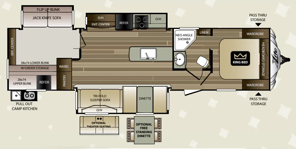 Keystone Cougar XLite 34TSB floor plan